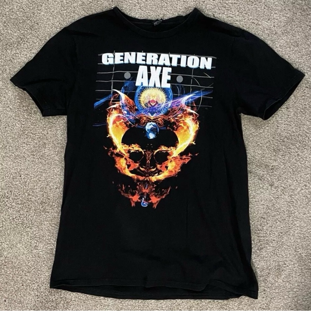 2016 Generation Axe Concert T-Shirt Black w/Graphic Print Size Large